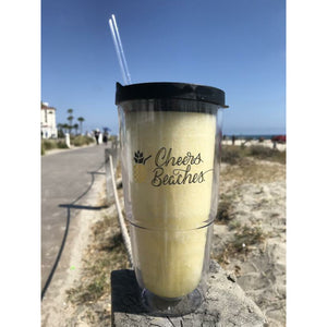 Cheers Beaches Accessories Cheers Beaches 24oz. Double Walled Pineapple Tumbler.