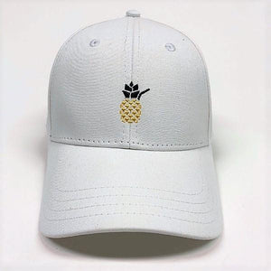 Cheers Beaches Accessories Universal / white Cheers Beaches Embroidered Pineapple Hat: White