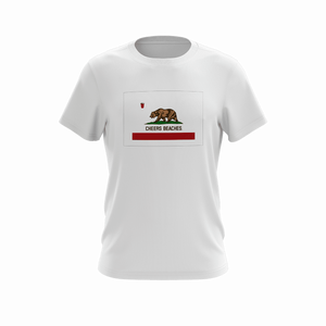 Cheers Beaches Men California State Flag "Cheers Beaches" T-shirt
