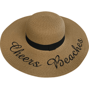 Cheers Beaches Women Cheers Beaches Floppy Sun Hat: Tan