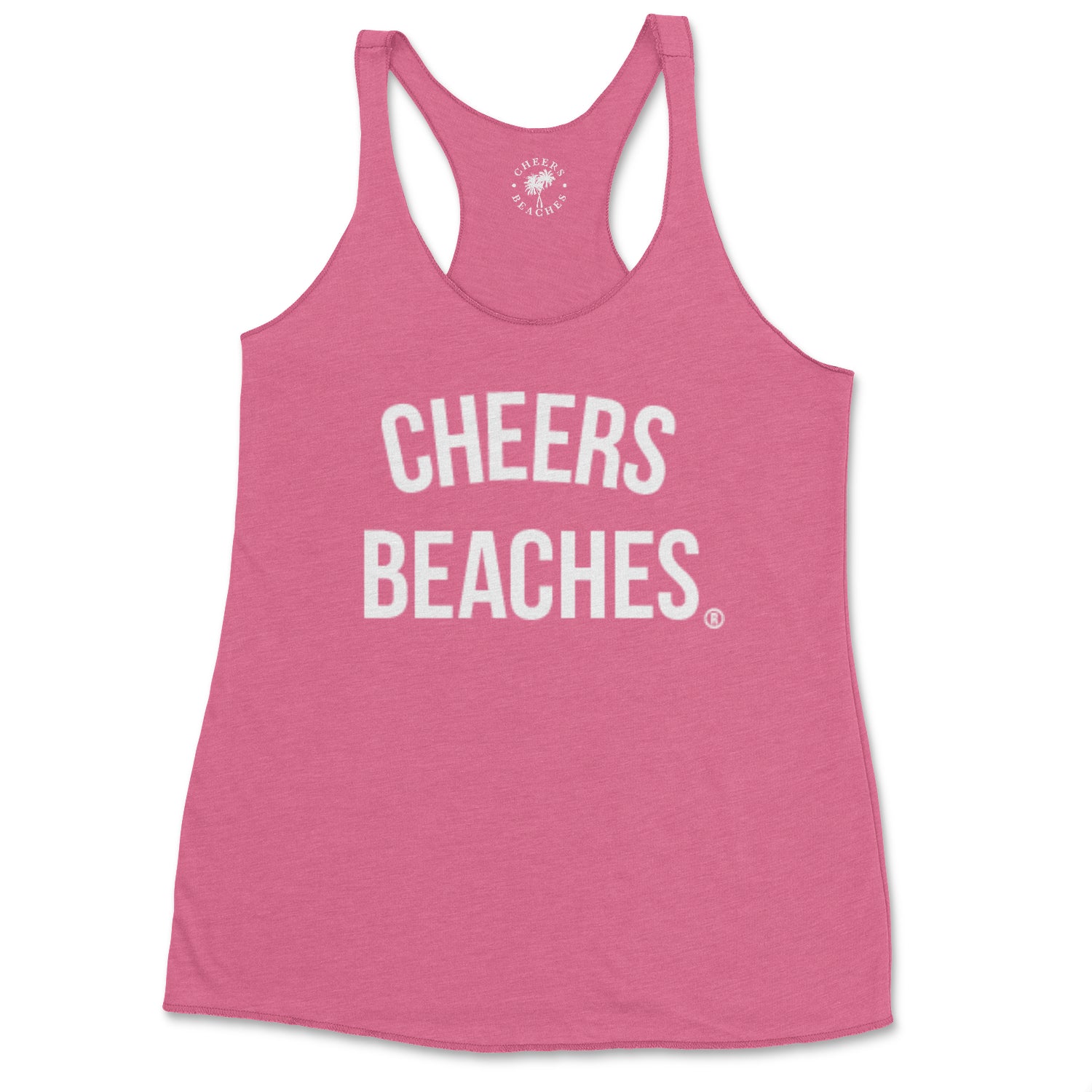 Cheers Beaches Women Cheers Beaches Woman's Racerback Tank: Pink