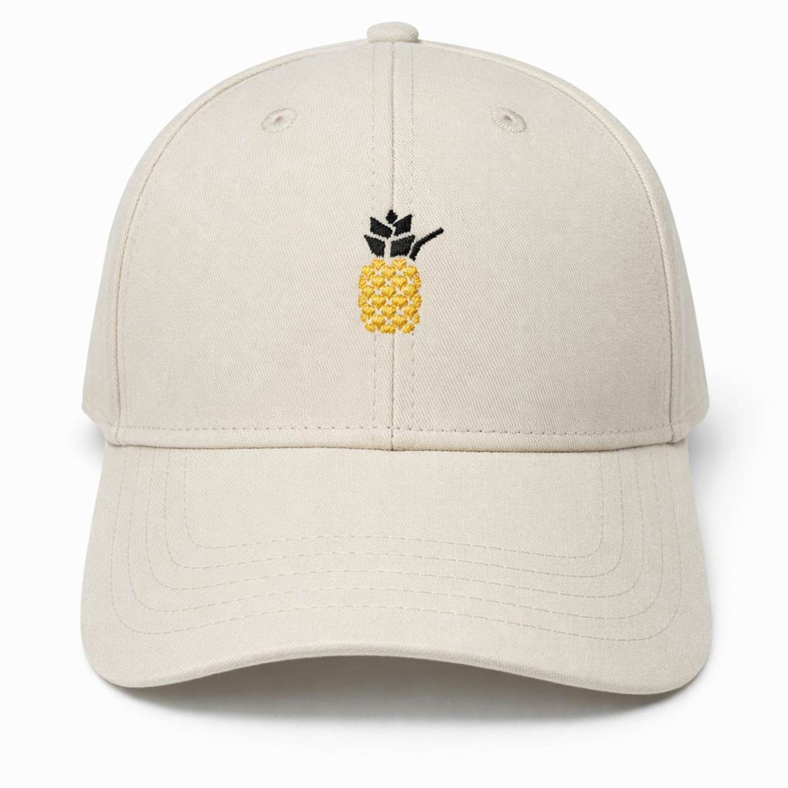 Cheers Beaches Embroidered Pineapple Hat: Cream - Cheers Beaches