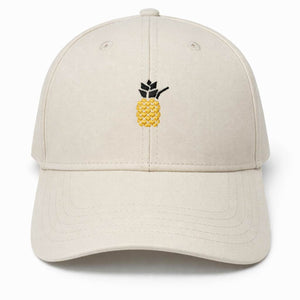 Cheers Beaches Embroidered Pineapple Hat: Cream - Cheers Beaches