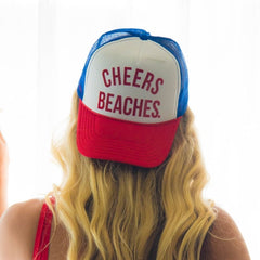 Cheers Beaches® Glitter Foam Trucker Hat – Women's Beach Hat - Cheers Beaches