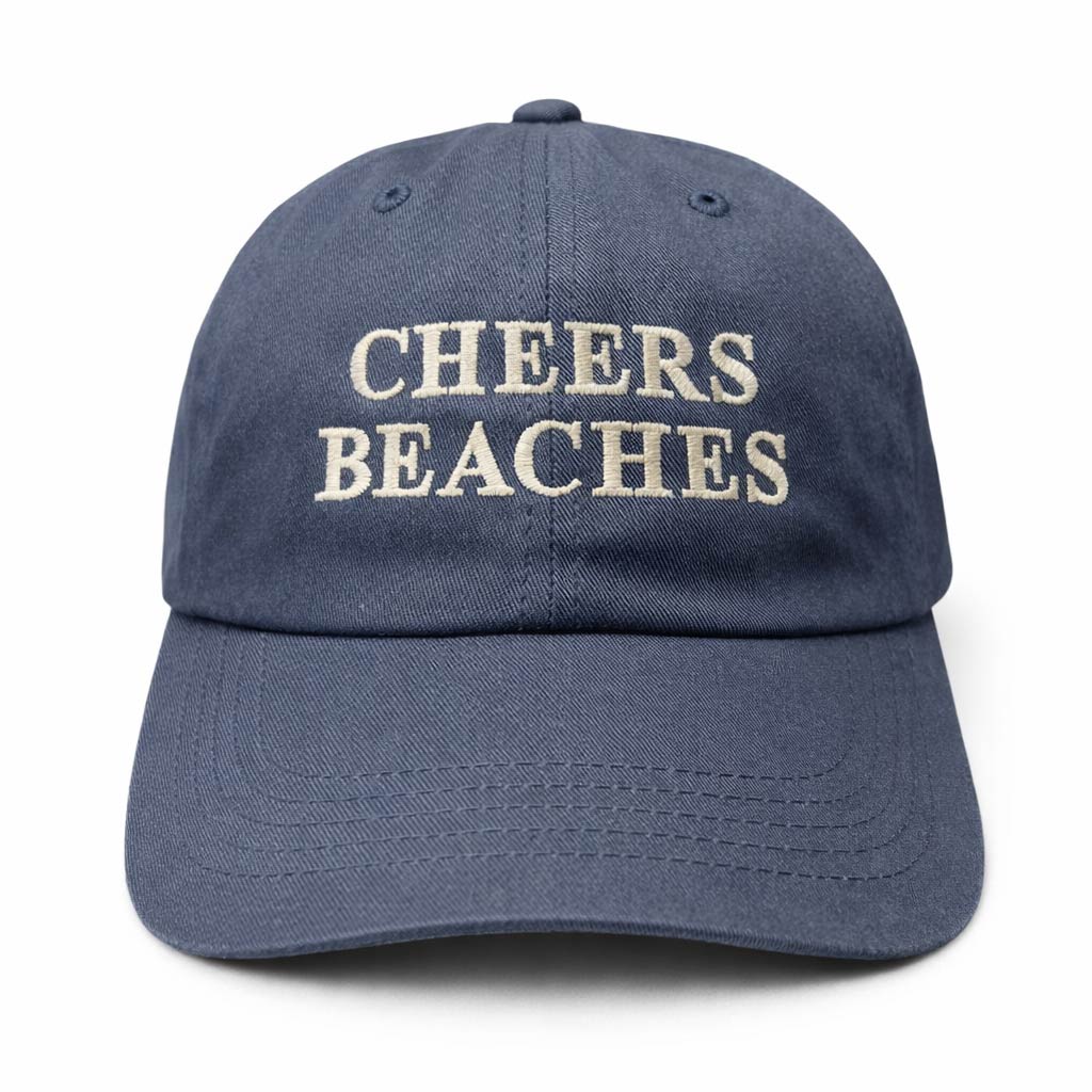 Cheers Beaches Snap - Back Classic Baseball Hat: Navy - Cheers Beaches