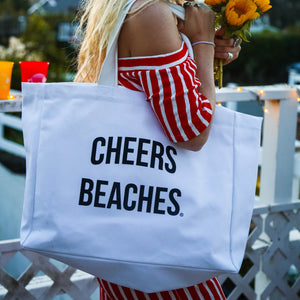 Cheers Beaches Waterproof Tote Bag - Cheers Beaches