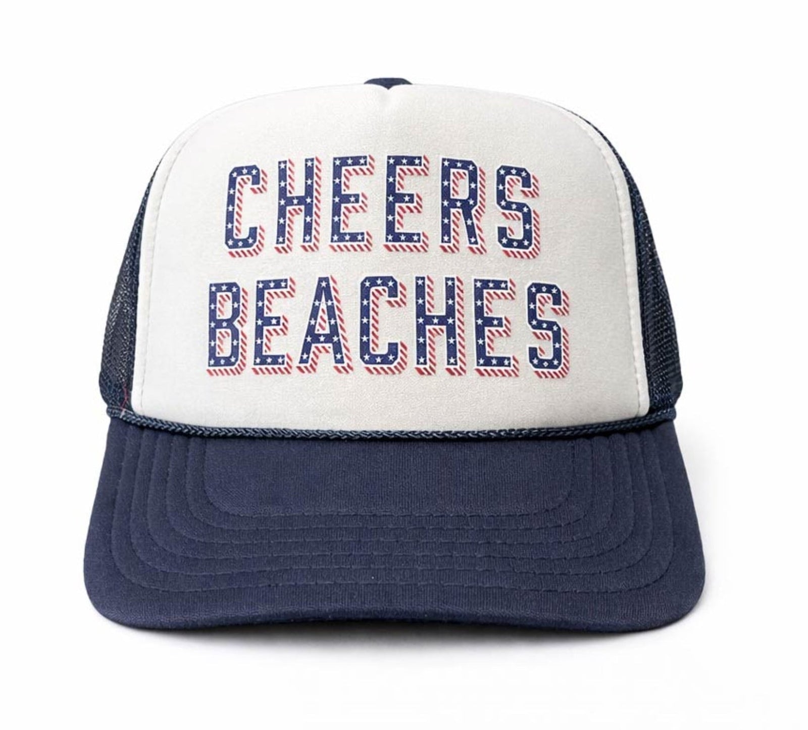 Patriotic Beach Trucker Hat – Stars & Stripes Cheers Beaches® - Cheers Beaches