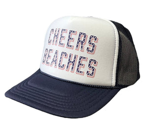 Patriotic Beach Trucker Hat – Stars & Stripes Cheers Beaches® - Cheers Beaches