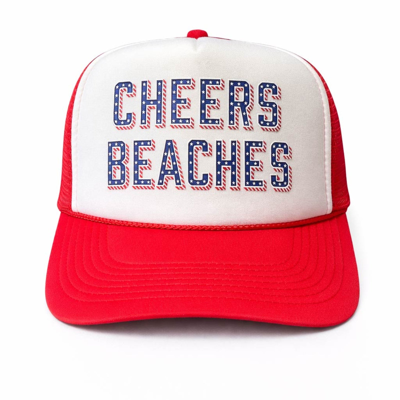 Patriotic Beach Trucker Hat – Stars & Stripes Cheers Beaches® - Cheers Beaches