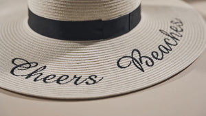 Cheers Beaches Floppy Sun Hat: Cream