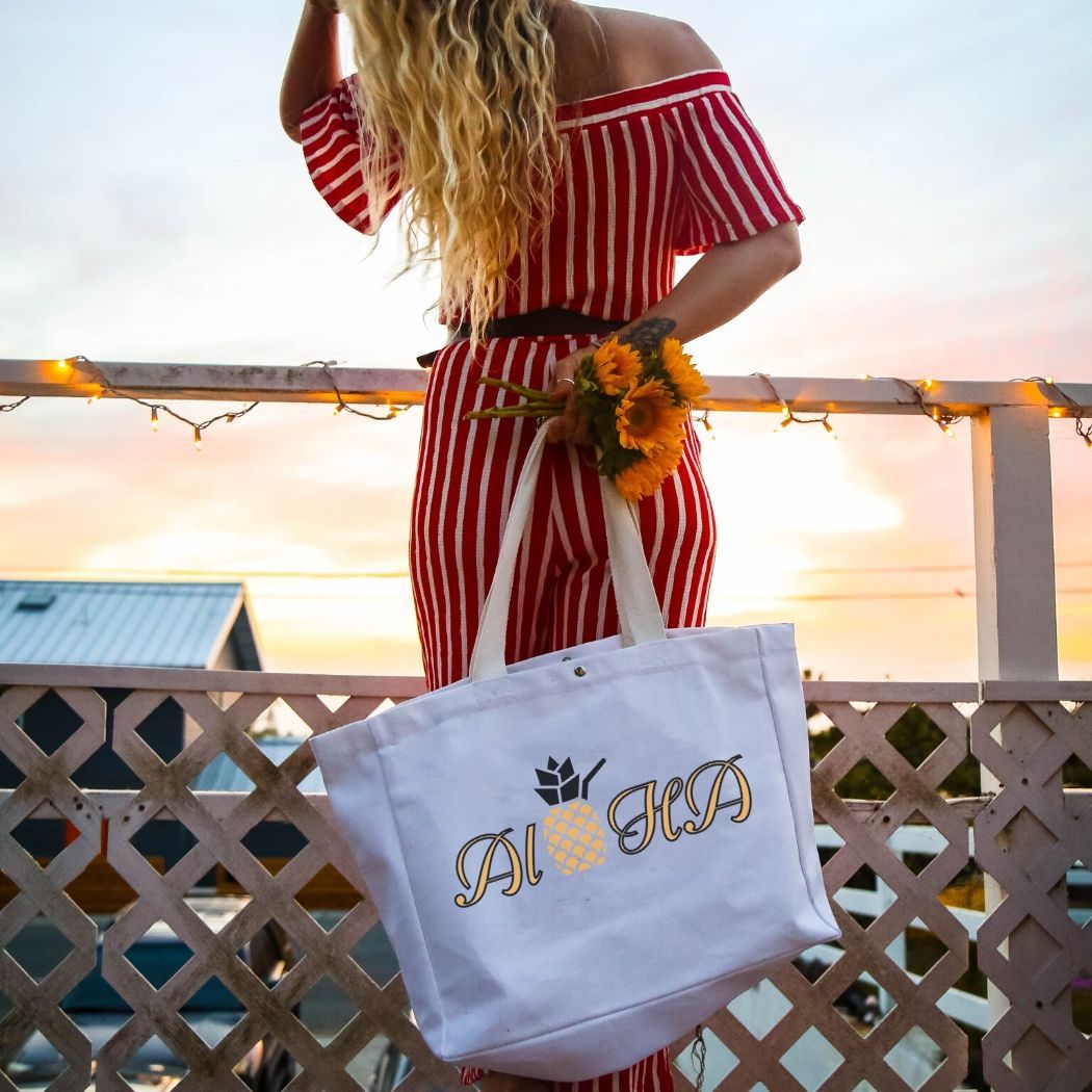 Aloha Waterproof Beach Tote Bag - Cheers Beaches