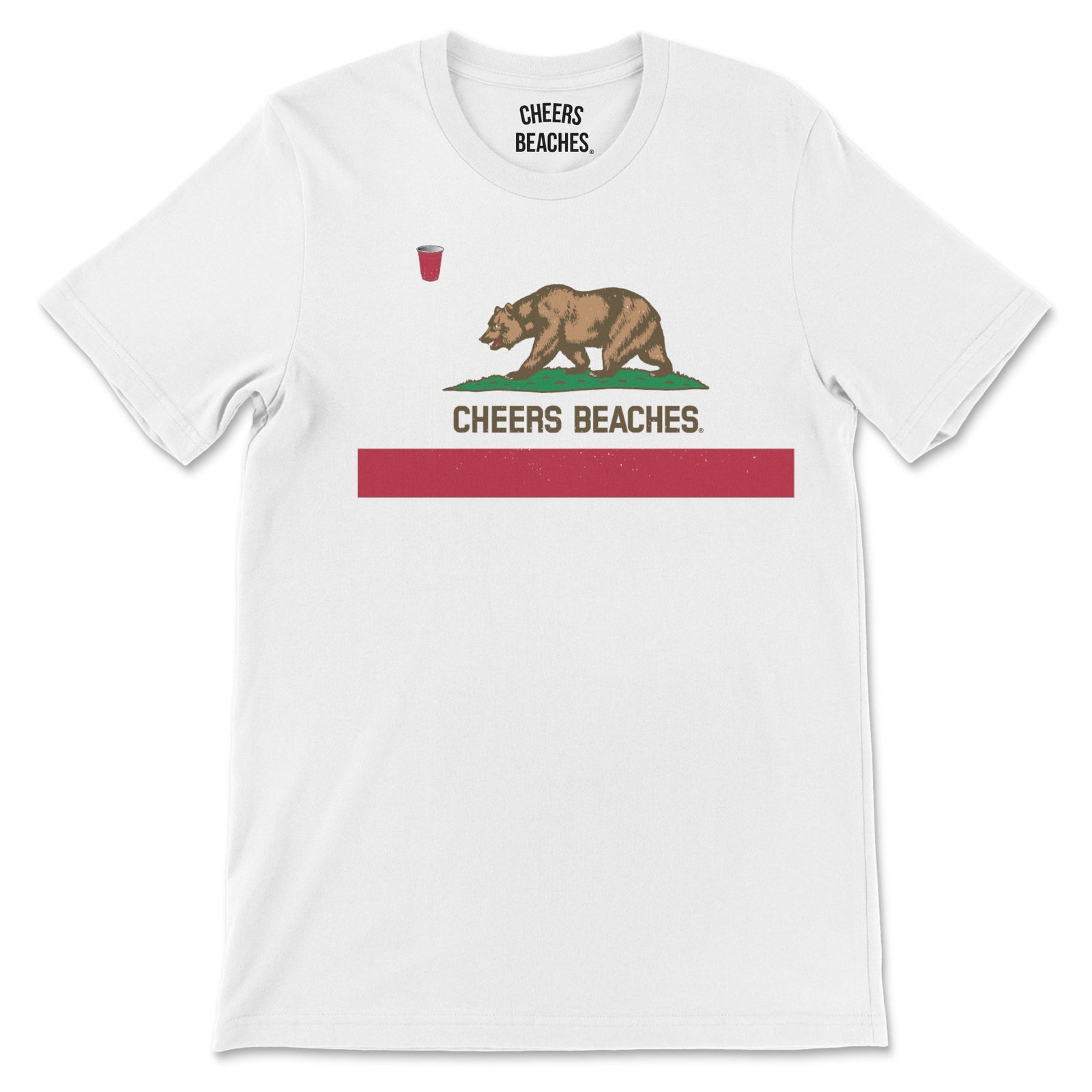 California State Flag "Cheers Beaches" T-shirt - Cheers Beaches