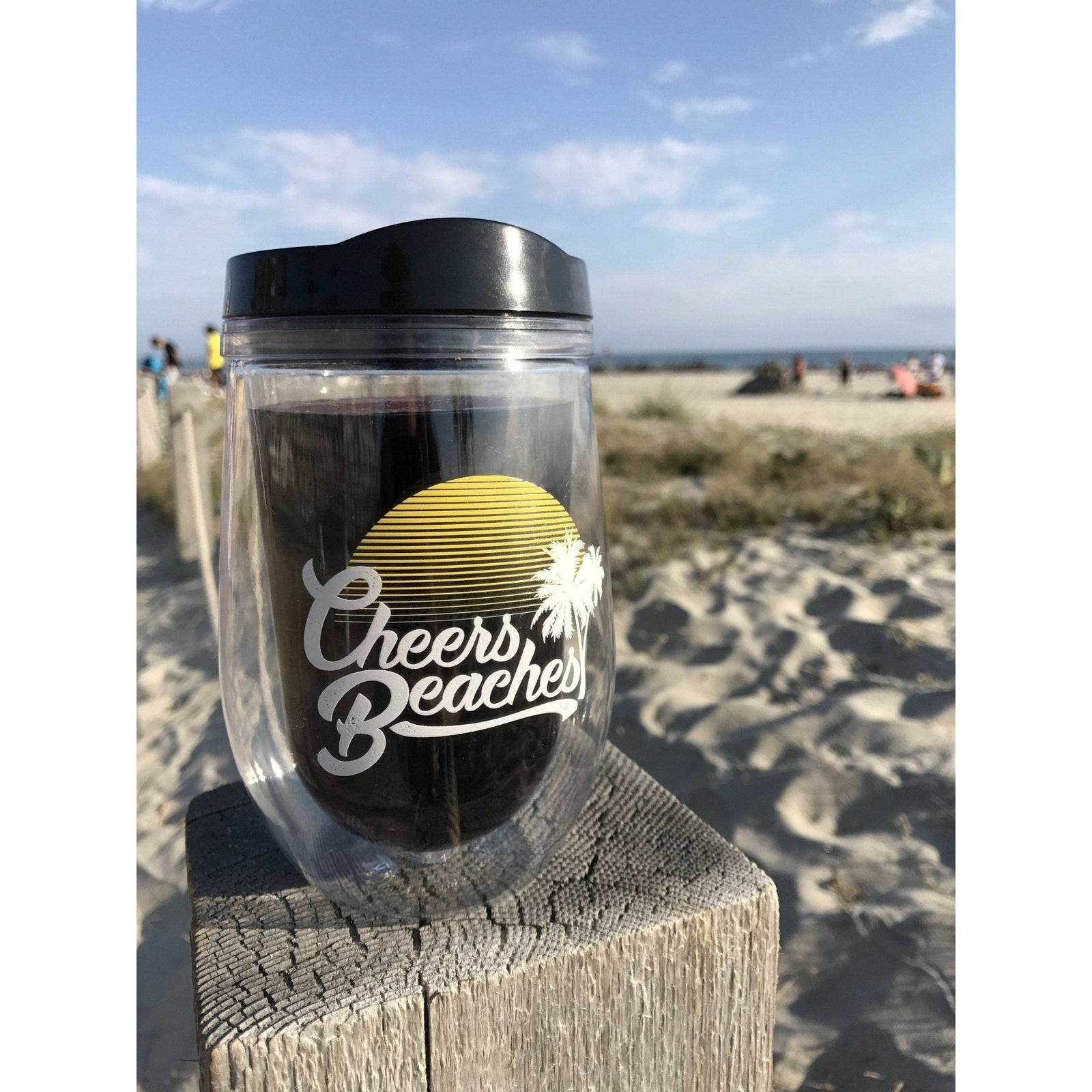 Cheers Beaches 16oz. Double Walled Sunset Travel Glass. - Cheers Beaches