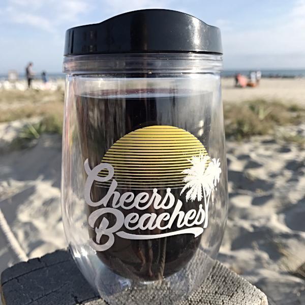 Cheers Beaches 16oz. Double Walled Sunset Travel Glass. - Cheers Beaches