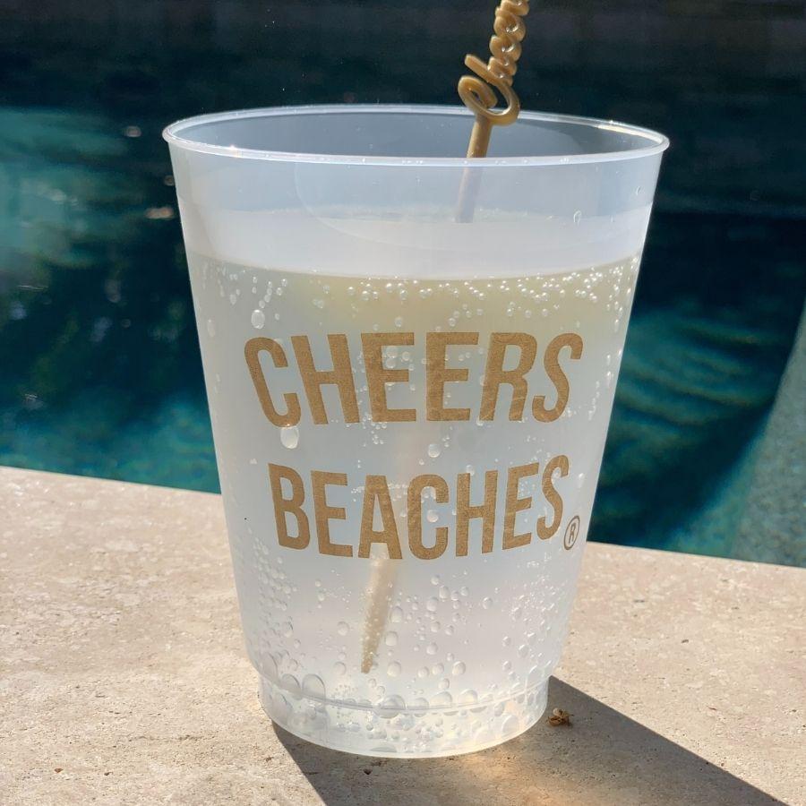 Cheers Beaches Accessories 1 Set of 8 Cups Cheers Beaches Frosted Party Cup: Set of 8
