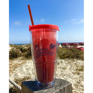 Cheers Beaches Accessories Cheers Beaches 24oz. Double Walled Retro Sunset Tumbler.