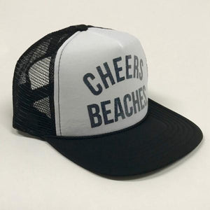 Cheers Beaches Accessories "Cheers Beaches" Foam Trucker Hat: Black & White