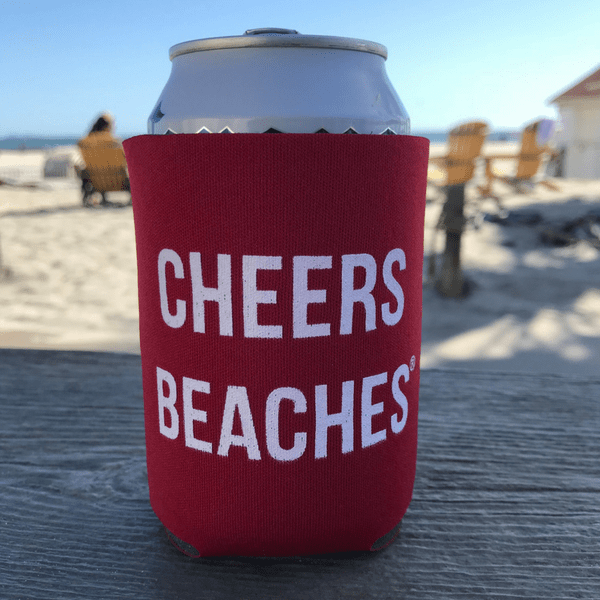 Cheers Beaches Accessories Cheers Beaches® Red Can Cooler