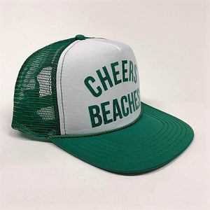 Cheers Beaches Accessories "Cheers Beaches" Trucker Hat: Green