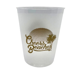 Cheers Beaches Accessories Set of 8 cups Cheers Beaches Sunset Frosted Party Cup: Set of 8