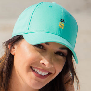 Cheers Beaches Accessories Universal / Seafoam Cheers Beaches Embroidered Pineapple Hat: Seafoam