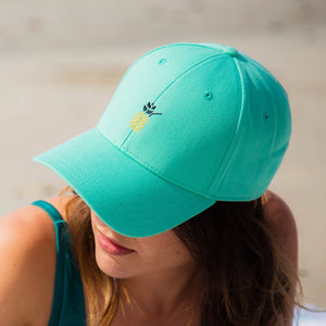 Cheers Beaches Accessories Universal / Seafoam Cheers Beaches Embroidered Pineapple Hat: Seafoam
