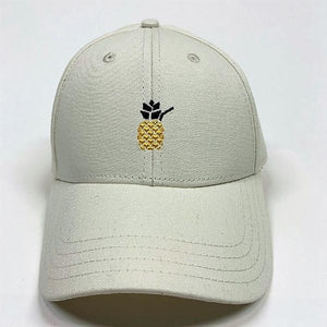 Cheers Beaches Accessories Universal / white Cheers Beaches Embroidered Pineapple Hat: Cream