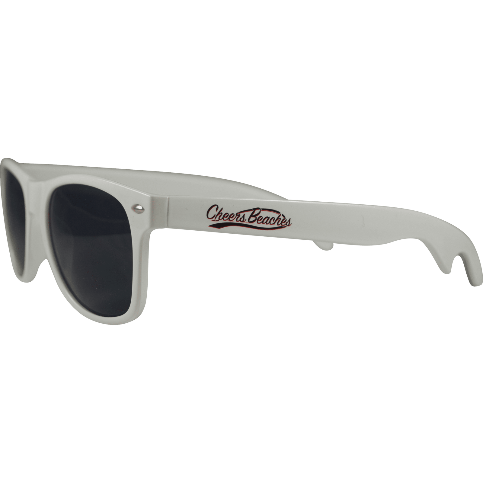 Cheers Beaches Bottle Opener Sunglasses: White - Cheers Beaches