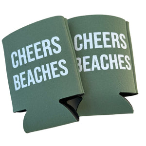 Cheers Beaches® Can Cooler: Sage Green - Cheers Beaches