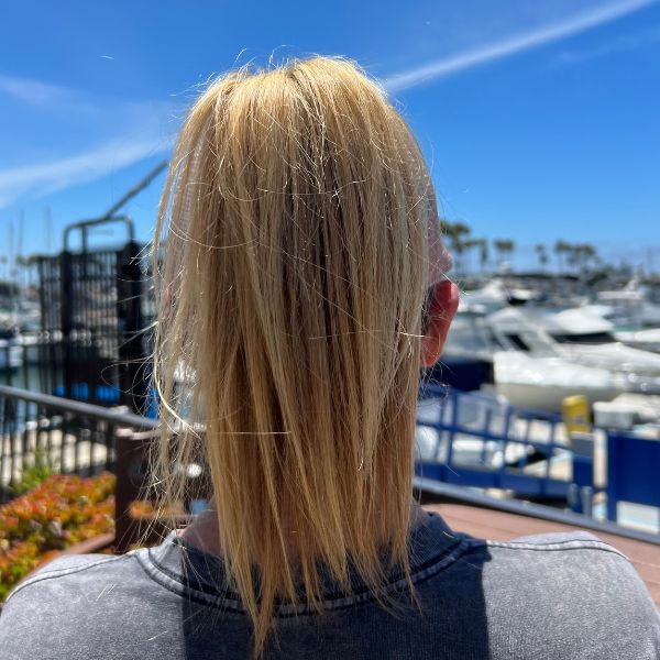 Cheers Beaches Ponytail Trucker Hat: Salmon & White - Cheers Beaches