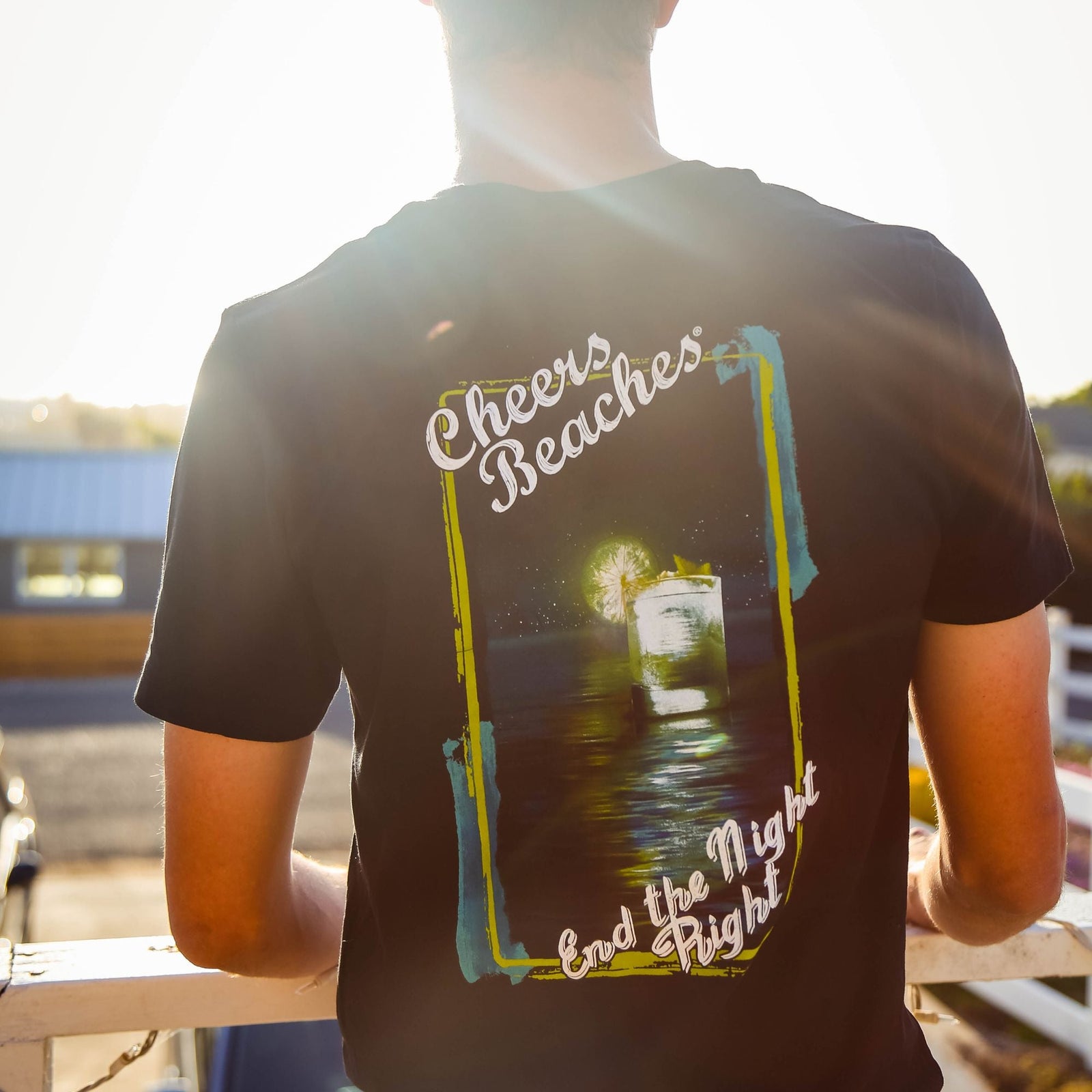 Cheers Beaches "End The Night Right" T-shirt: Black - Cheers Beaches