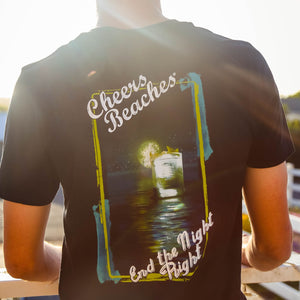 Cheers Beaches "End The Night Right" T-shirt: Black - Cheers Beaches