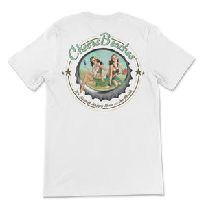 Cheers Beaches Men Cheers Beaches® "It's Always Happy Hour At the Beach" T-shirt