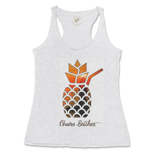 Cheers Beaches Namaste Pineapple Sunrise Racerback - Cheers Beaches