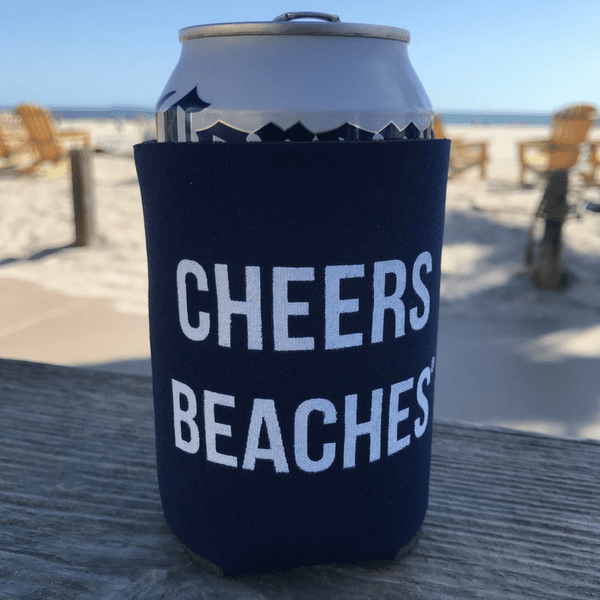 Cheers Beaches® Navy Blue Can Cooler - Cheers Beaches