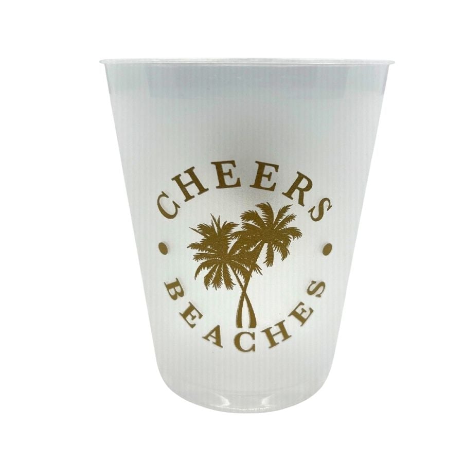 Cheers Beaches Palm Trees Frosted Party Cup: Set of 8 - Cheers Beaches