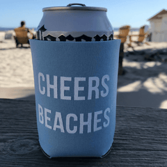Cheers Beaches® Powder Blue Can Cooler - Cheers Beaches