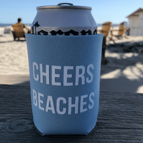 Cheers Beaches® Powder Blue Can Cooler - Cheers Beaches