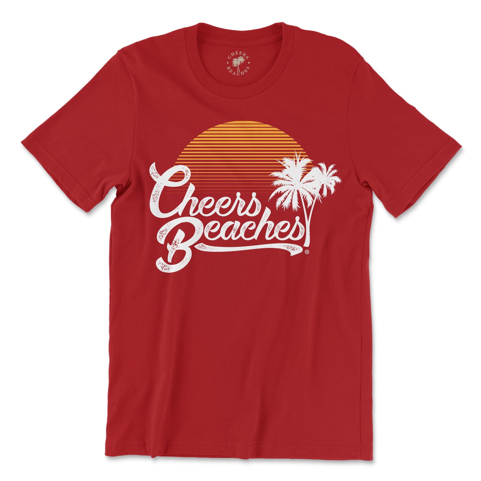 Cheers Beaches Retro Palm & Sunset Unisex Crew Neck - Cheers Beaches