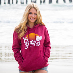 Cheers Beaches Retro Sunset Hooded Sweatshirt - Cheers Beaches
