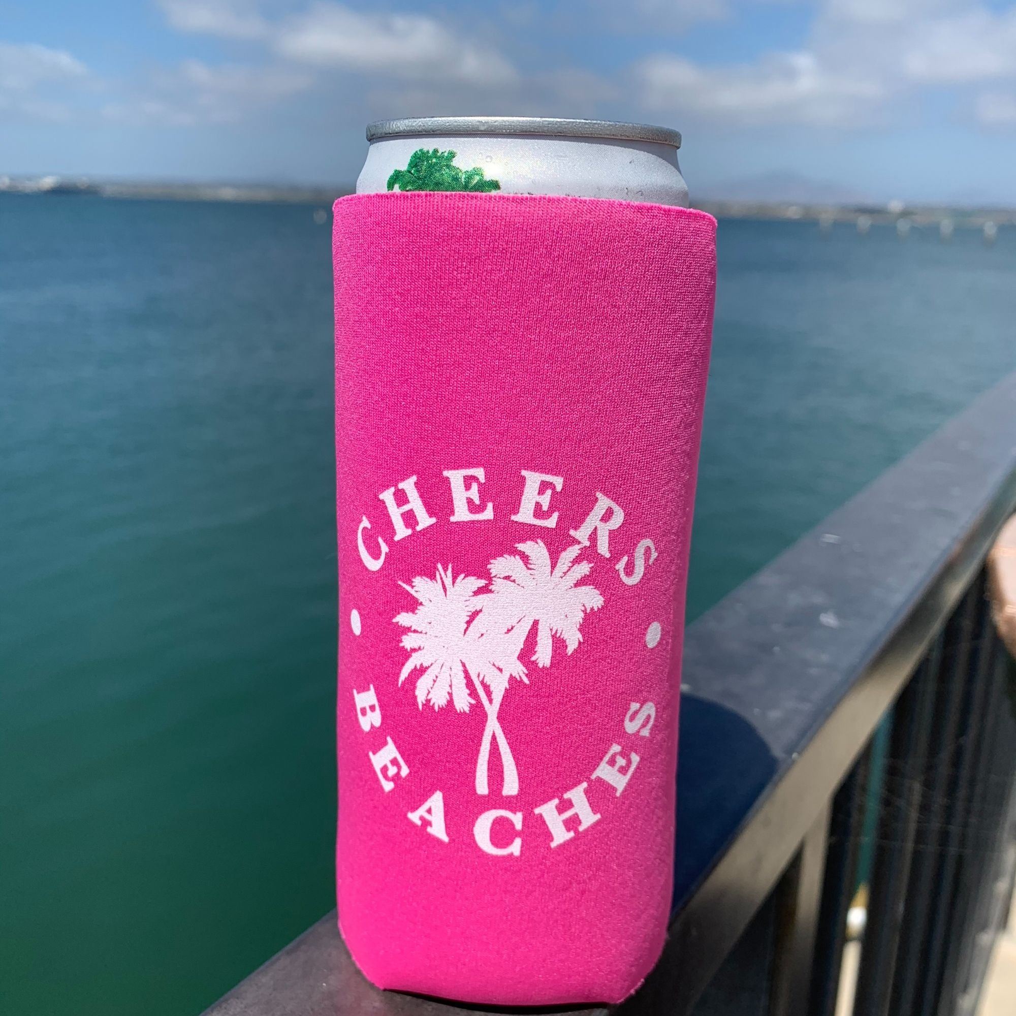 Cheers Beaches® Slim Can Palm Tree Can Cooler - Cheers Beaches