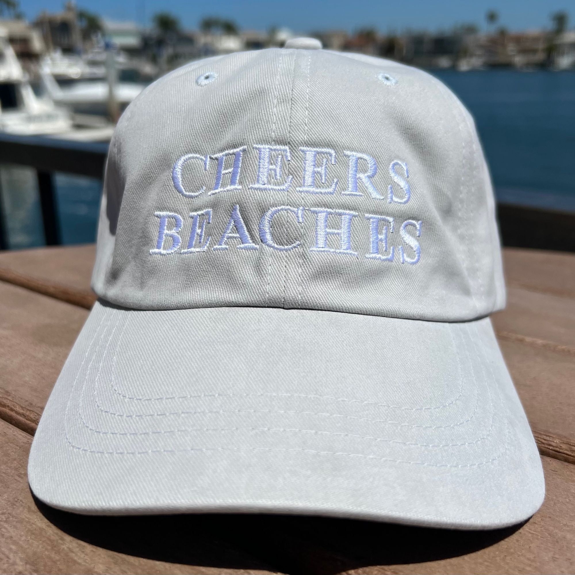 Cheers Beaches Snap - Back Classic Baseball Hat: Fog Grey - Cheers Beaches