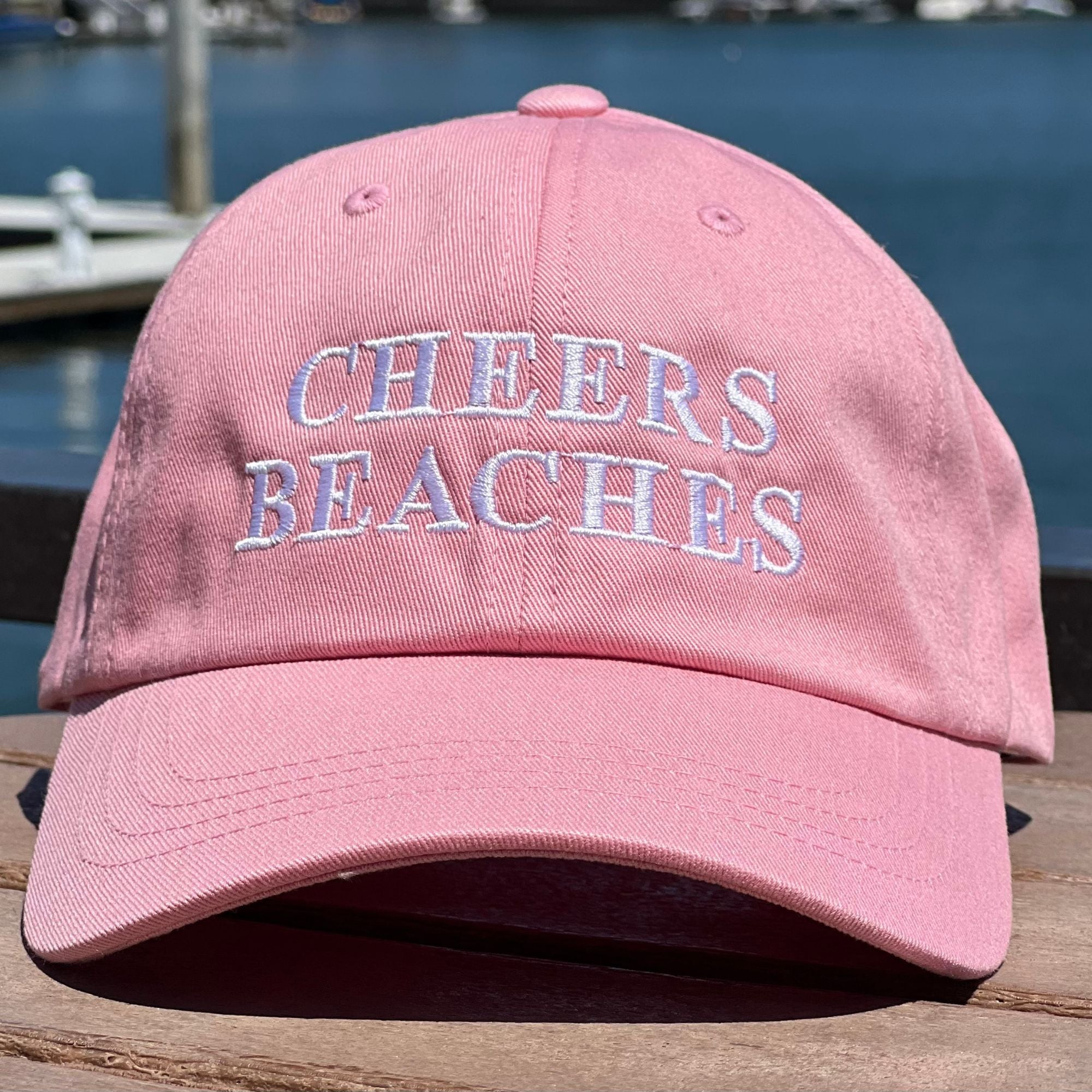 Cheers Beaches Snap - Back Classic Baseball Hat: Pink - Cheers Beaches