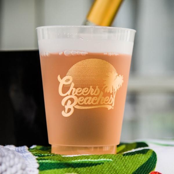 Cheers Beaches Sunset Frosted Party Cup: Set of 8 - Cheers Beaches