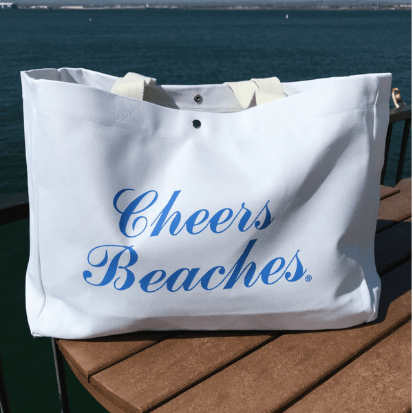 Cheers Beaches Tote Bag: Carolina Blue - Cheers Beaches
