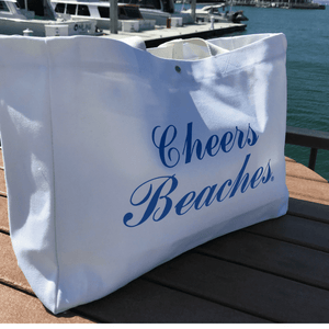 Cheers Beaches Tote Bag: Carolina Blue - Cheers Beaches