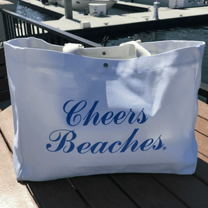 Cheers Beaches Tote Bag: Carolina Blue - Cheers Beaches