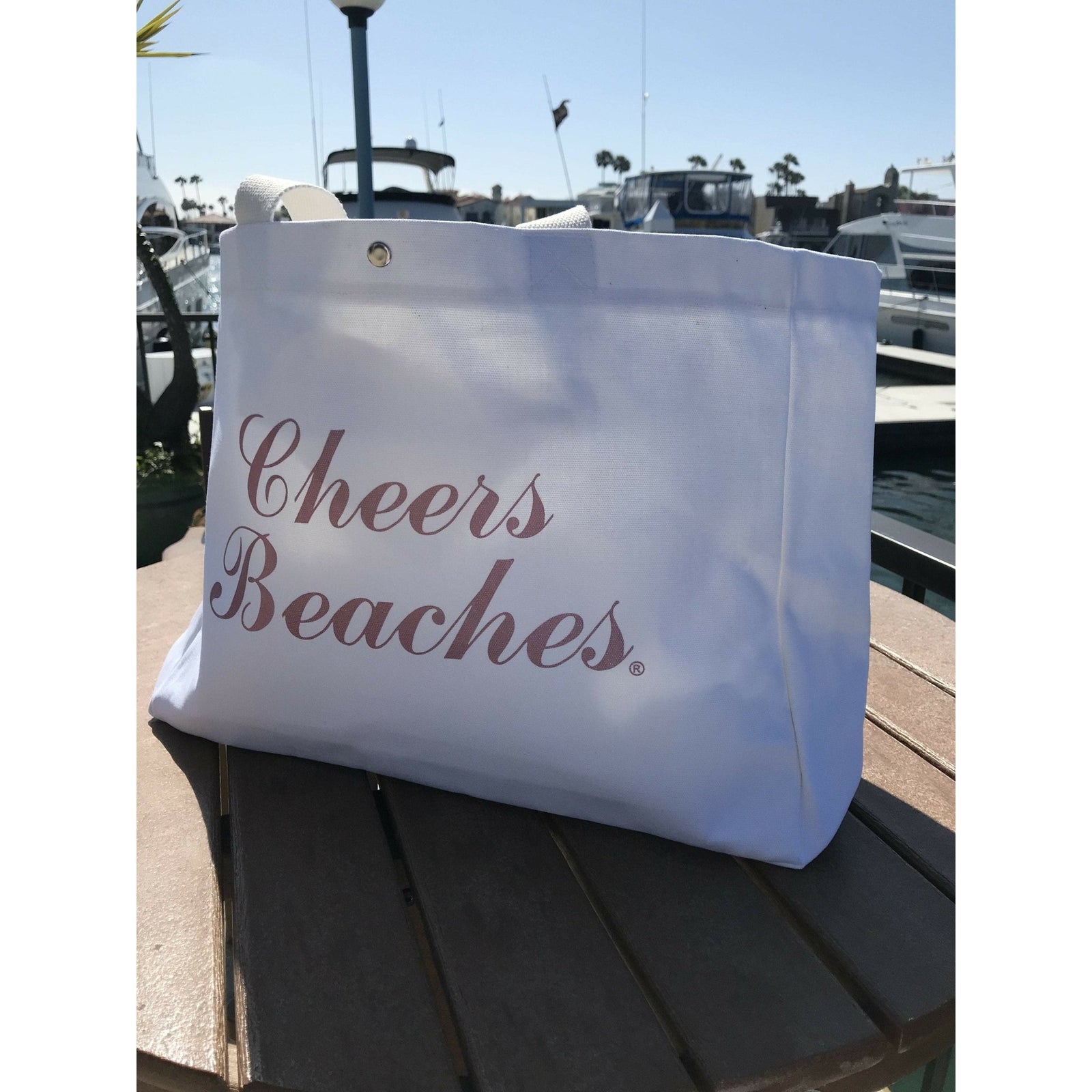 Cheers Beaches Tote Bag: Metallic Pink - Cheers Beaches