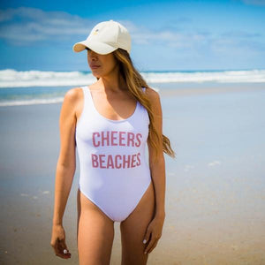 Cheers Beaches White One Piece Swimsuit: Bold - Cheers Beaches