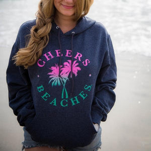 Cheers Beaches Women Small Cheers Beaches Retro Palm & Sunset Sweatshirt